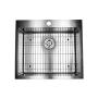 Single Sink 25 Inch Drop In Topmount Stainless Steel Kitchen Sink Package 16 Gauge Double Bowl Basin with 9 Gauge Deck Complete Sink Pack