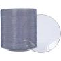 AmazonBasics Disposable Clear Plastic Plates, 100-Pack, 7.5-inch