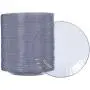 AmazonBasics Disposable Clear Plastic Plates, 100-Pack, 7.5-inch