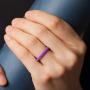 ThunderFit Womens Triangle Diamond Stackable Rings 4 Pack Thin Silicone Wedding Rings - 2.5mm Wide - 2mm Thick