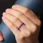 ThunderFit Womens Triangle Diamond Stackable Rings 4 Pack Thin Silicone Wedding Rings - 2.5mm Wide - 2mm Thick