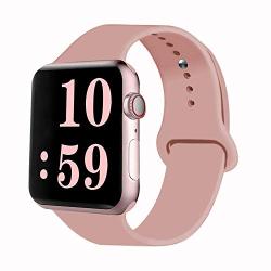 VATI Sport Band Compatible for Apple Watch Band 38mm 40mm 42mm 44mm, Soft Silicone Sport Strap Replacement Bands Compatible with 2019 Series 5 iWatch Apple Watch Series 4/3/2/1, Sport, Nike+, Edition