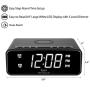 iLuv Wireless Charging Alarm Clock Radio with LED White Display, Dual Alarm,Qi-Certified, Compatible iPhone 11, 11 Pro, 11 Pro Max, XR, XS Max, XS, X, 8, 8 Plus, Samsung Galaxy S10 S9 S8, AirPods 2G