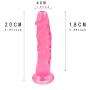 Whtao 7.87 inch Realistic Massager Toys Lifelike Silicone-D?ld? with Suction Cup for Women Whtao (Color : Pink)