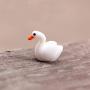 XQXCL Miniature Crafts Decor Swan Fairy Garden Doll House Ornament Figurine Pot