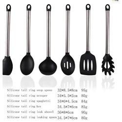 JunbosiKitchenware Cooking Cookware 6 Piece Set Silicone Shovel Spaghetti Spaghetti Scraper Spoon Kitchenware