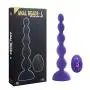 GYM Remote Control Three Core Beads, Back Court Stimulates Massager 10 Frequency Vibration Charging Adult Toys (Color : Purple)