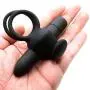 O-GAME Silicone Massage Ring Exercise Double Vibarator Ring Toys for Men