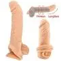 Silicone Cóndom Reusable Pênnís Sleeve Enlargement Toys for Men Chástity Clítoris Stímulator Pênnís Rings 9 INCH Skin Color