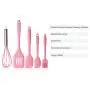 firlar 5pcs Silicone Baking Utensils Set, Silicone Egg Beater Shovel Spoon Spatula Oil Brush Kitchenware Hand Whisk Mixer Cookware Set
