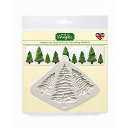 Fir Trees Silhouettes Silicone Mold for Cake Decorating, Cupcakes, Sugarcraft, Candies and Clay, Food Safe, Made in the UK