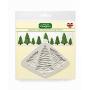 Fir Trees Silhouettes Silicone Mold for Cake Decorating, Cupcakes, Sugarcraft, Candies and Clay, Food Safe, Made in the UK