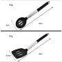 JunbosiKitchenware Black Silicone Kitchenware Set of 6 Nonstick Kitchen Tool Shovel Spatula Silicone Cooking Kitchenware Set