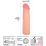 Silicone 2&quot Penis Extension - Realistic Cock Extender with Veins and Lifelike Tip