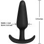 Doc Johnson Mood - Naughty 1 - Silicone Anal Plug - Medium - 3.9 in. Long and 1 in. Wide - Tapered Base for Comfort Between The Cheeks - Medium - Black