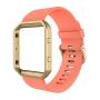Simpeak for Fitbit Blaze Bands with Frame, Silicone Replacement Band Strap with Frame Case for Fit bit Blaze Smart Fitness Watch, Small/Large