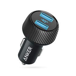 Car Charger (Compatible with Quick Charge Devices), Anker 30W Dual USB Car Charger, PowerDrive Speed 2 with PowerIQ 2.0 for Galaxy S8/Edge/Note, iPhone Xs/Max/XR/X/8, iPad Pro/Air 2/Mini, and More