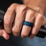 Saco Band Silicone Rings Men - 7 Rings / 1 Ring Rubber Wedding Bands