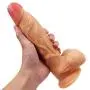 8.85 Inch Realistic Dildo, Body-Safe Material Lifelike Large Penis with Powerful Suction Cup for Hands-Free Play, Flexible Adult Sex Toys for Women