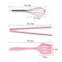 Yuybei-Home Silicone kitchenware 6-Piece Pink Silicone Baking Set Durable Silicone Heat Resistant 446°F Seamless Non-Stick Kitchen Mixing Cooking Baking Utensils Nonstick Heat Resistant Tools