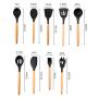 Gwjs Silicone Kitchenware, Non-stick Spatula Kitchenware Set Of Nine Silicone Spatula Set Cooking Utensils-nine-piece Set 32cm(12.6inch)