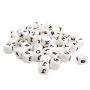 Promise Babe 40PCS 12MM Silicone Letter Teething Beads Baby Teether Jewelry Accessory Beads for Making Nursing Bracelet,Necklace