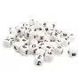 Promise Babe 40PCS 12MM Silicone Letter Teething Beads Baby Teether Jewelry Accessory Beads for Making Nursing Bracelet,Necklace