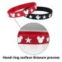 18 Pieces Mickey Mouse Rubber Bracelets, Silicone Bracelet Wristbands Red and Black Bracelet Birthday Party Theme Supplies for Kids, Teens, Adults