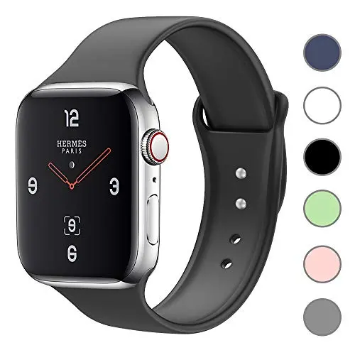 KEOLUS Compatible with Apple Watch Band 38mm 40mm 42mm 44mm, Soft Silicone Women and Men Sport Band Replacement Parts for iWatch Band Series 4 3 2 1