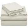 Pinzon Signature Cotton Heavyweight Velvet Flannel Sheet Set - Queen, Cream