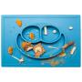 ezpz Happy Mat - One-Piece Silicone placemat + Plate (Blue)