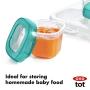 OXO Tot Baby Blocks Food Storage Containers, Teal, 2 Ounce