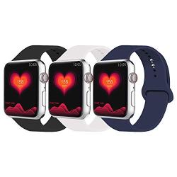 IYOU Sport Band Compatible with Watch Band 38MM 42MM 40MM 44MM, Soft Silicone Replacement Sport Strap Compatible with 2019 Watch Series 5 2018 Watch Series 4/3/2/1