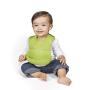 OXO Tot Waterproof Silicone Roll Up Bib with Comfort-Fit Fabric Neck, Green