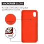 iPhone X Case, iPhone X Silicone Case, Xperg Slim Liquid Silicone Gel Rubber Shockproof Case Soft Microfiber Cloth Lining Cushion Compatible with Apple iPhone X (Red)