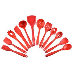 Gwjs Silicone Kitchenware, Non-stick Spatula Silicone Spatula Set Kitchen Gadget Kitchen Utensils-twelve-piece Set 33.2cm(13.1inch)