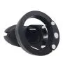 Males Silicone Control Massage Device with 5 Rings (Black,Short)