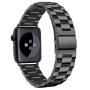 Supoix 42mm/44mm XL Large Bands Compatible with Apple Watch Series 5 4 44mm/Series 3 2 1 42mm,Stainless Steel Metal Link Replacement Wristbands Strap for Men-Space Black