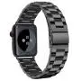 Supoix 42mm/44mm XL Large Bands Compatible with Apple Watch Series 5 4 44mm/Series 3 2 1 42mm,Stainless Steel Metal Link Replacement Wristbands Strap for Men-Space Black