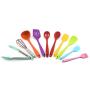 JunbosiKitchenware Color Silicone Kitchenware Set of 10 Non-Stickware Cutlery Set of Ten Sets Rubber Cooking Shovel Spoon Tool