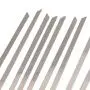 Vktech 100pcs Stainless Steel Exhaust Wrap Coated Locking Cable Zip Ties (11.8 Inch)