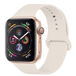 YANCH Compatible with for Apple Watch Band 38mm 42mm 40mm 44mm, Soft Silicone Sport Band Replacement Wrist Strap Compatible with for iWatch Series 4/3/2/1, Nike+,Sport,Edition
