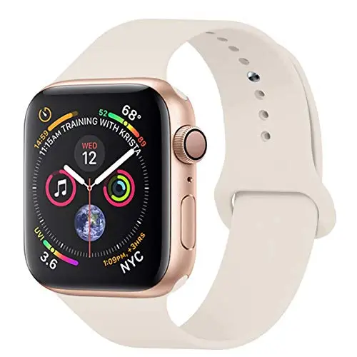 YANCH Compatible with for Apple Watch Band 38mm 42mm 40mm 44mm, Soft Silicone Sport Band Replacement Wrist Strap Compatible with for iWatch Series 4/3/2/1, Nike+,Sport,Edition