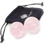 Genuine Undrilled Rose Quartz Ben Wa Balls - Gynecologist Recommended for Pelvic Strength Kegel Exercise Vagina Tightening and Bladder Control Incontinence ? Gemstones for Self Love and Chakra Healing