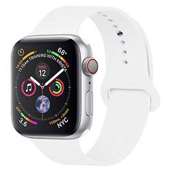YANCH Compatible with for Apple Watch Band 38mm 42mm 40mm 44mm, Soft Silicone Sport Band Replacement Wrist Strap Compatible with for iWatch Series 4/3/2/1, Nike+,Sport,Edition