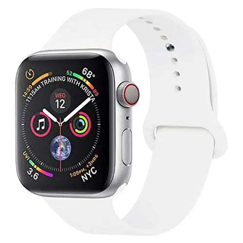 YANCH Compatible with for Apple Watch Band 38mm 42mm 40mm 44mm, Soft Silicone Sport Band Replacement Wrist Strap Compatible with for iWatch Series 4/3/2/1, Nike+,Sport,Edition