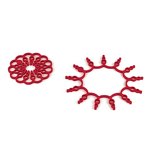 Kuhn Rikon Silicone Trivet (Set of 2), Red