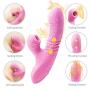 Magic Wand Sucking Vibrartor - 7 Frequency - Clitorial Sucking Vibrate USB Rechargeable -Whisper-Quiet Motor - Heating Six Toys for Female Adullt Toys for Women