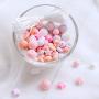 Baby Silicone Beads for Teething 100pcs Loose Bead for Sensory Teethers Pink series Nursing Necklaces Bracelets Fashionable Jewelry