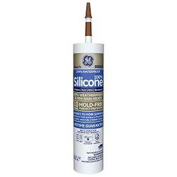 GE GE5080 Silicone 2+ Window & Door Sealant Caulk, 10.1oz, Brown